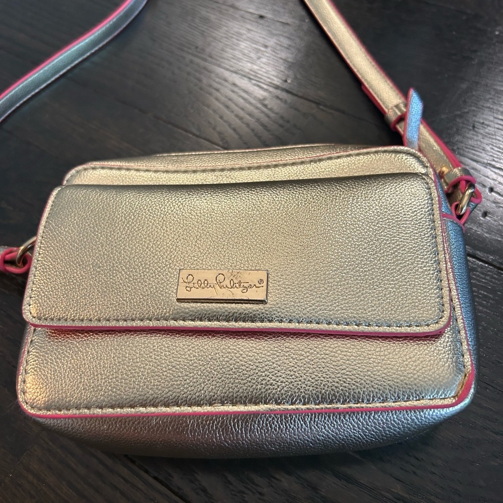 Lilly Pulitzer gold bag